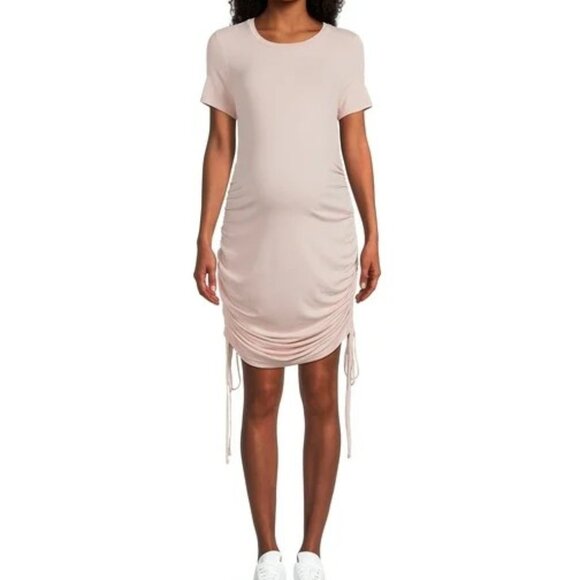 Destination Maternity Women's Ruched Bodycon Dress with Short Sleeves Size Small - Picture 16 of 16